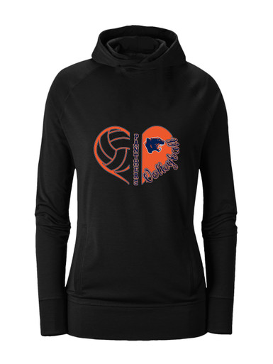 Oswego Panthers Heart Volleyball Women's Hoodie