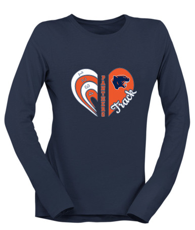 Oswego Panthers Heart Track Women's Premium LS T-Shirt