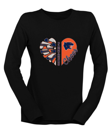 Oswego Panthers Heart Cheer Women's Premium LS T-Shirt