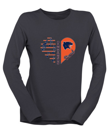 Oswego Panthers Heart Band Women's Premium LS T-Shirt