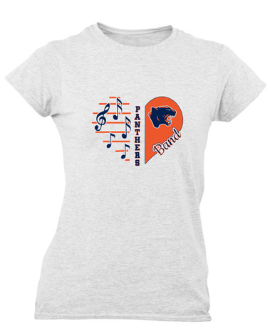 Oswego Panthers Heart Band Women's Premium SS T-Shirt