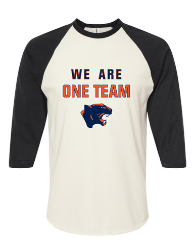 Oswego Panthers We Are One Team Women's Baseball T-Shirt