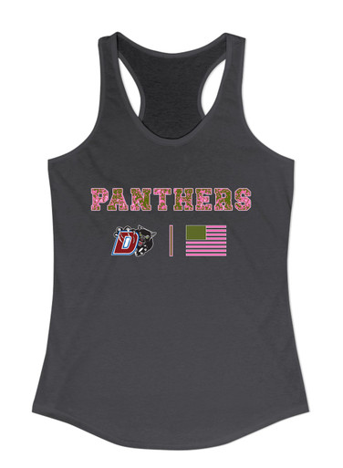 Duncanville Panthers Pink Camo Flag Women's Tank Top