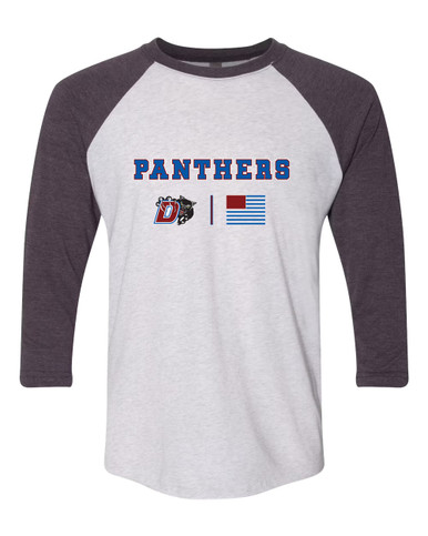 Duncanville Panthers Team Colors Flag Men's Baseball T-Shirt