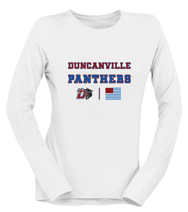 Duncanville Panthers Spirit Flag Women's LS T-Shirt