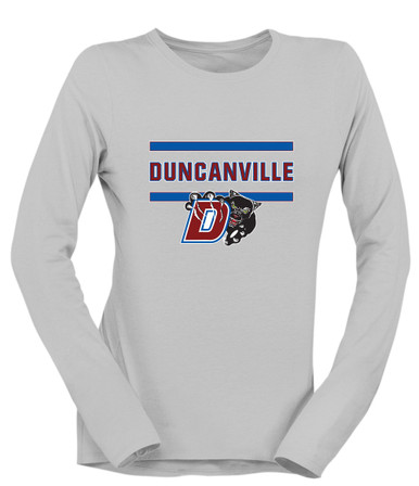 Duncanville Panthers Mascot #4 Women's LS T-Shirt