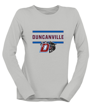 Duncanville Panthers Mascot #4 Women's Premium LS T-Shirt