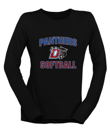 Duncanville Panthers Softball #1 Women's LS T-Shirt