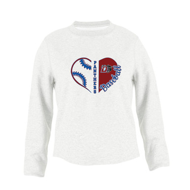 Duncanville Panthers Heart Baseball Women's Sweatshirt