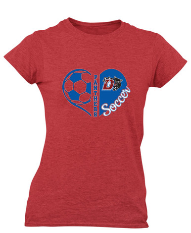 Duncanville Panthers Heart Soccer Women's Premium SS T-Shirt
