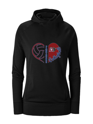Duncanville Panthers Heart Volleyball Women's Hoodie