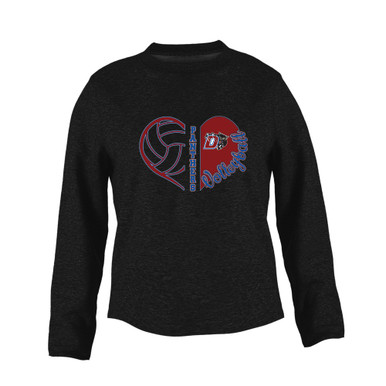 Duncanville Panthers Heart Volleyball Women's Sweatshirt