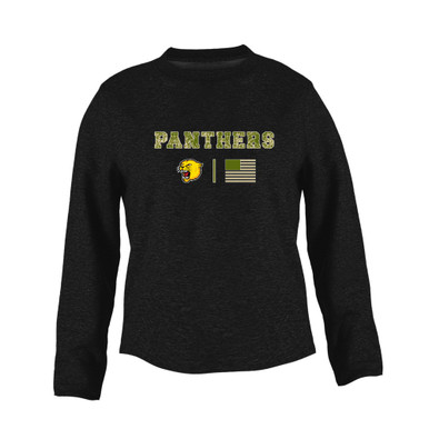 Pflugerville Panthers Camo Flag Women's Sweatshirt