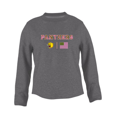 Pflugerville Panthers Pink Camo Flag Women's Sweatshirt
