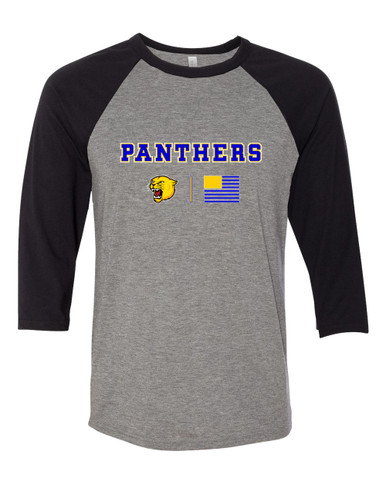 Pflugerville Panthers Team Colors Flag Women's Baseball T-Shirt