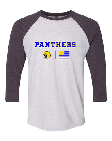 Pflugerville Panthers Team Colors Flag Men's Baseball T-Shirt