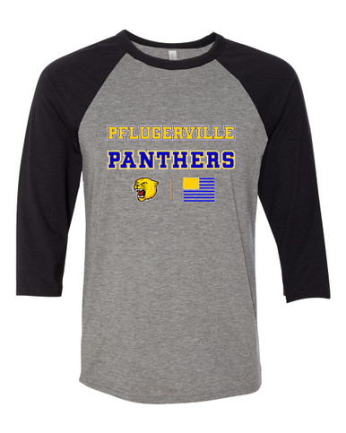 Pflugerville Panthers Spirit Flag Men's Baseball T-Shirt