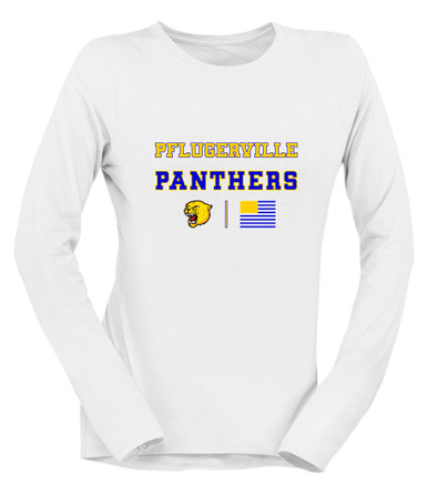 Pflugerville Panthers Spirit Flag Women's LS T-Shirt