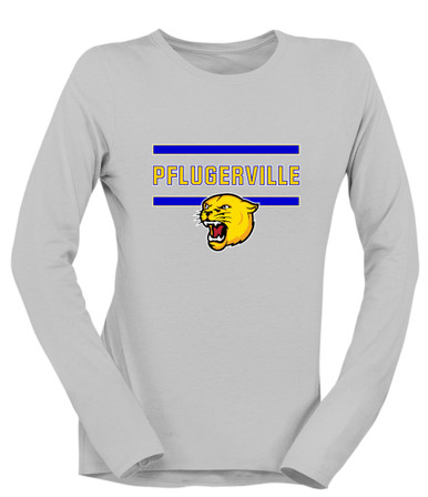 Pflugerville Panthers Mascot #4 Women's LS T-Shirt