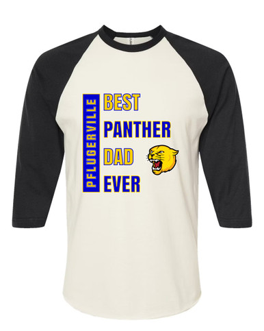 Pflugerville Panthers Best Panther Dad Men's Baseball T-Shirt