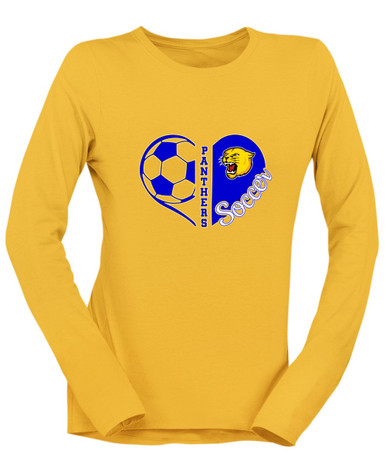Pflugerville Panthers Heart Soccer Women's LS T-Shirt