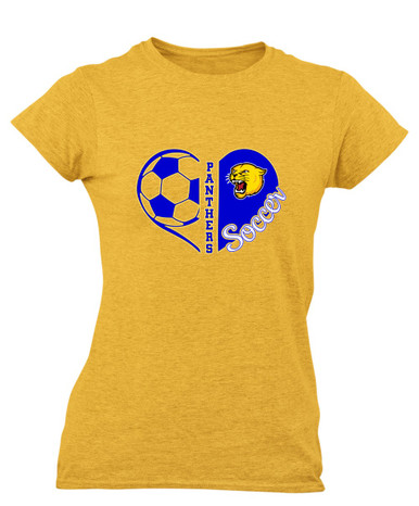 Pflugerville Panthers Heart Soccer Women's Premium SS T-Shirt