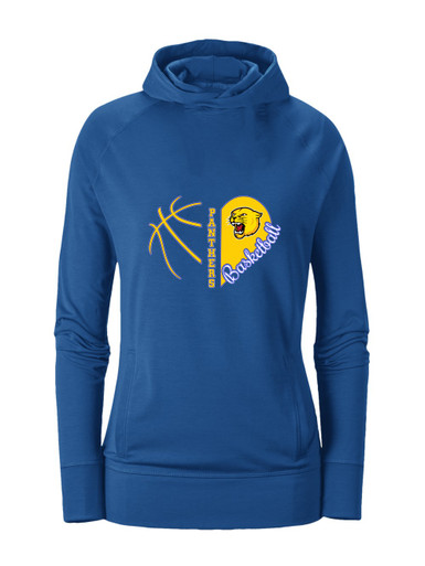 Pflugerville Panthers Heart Basketball Women's Hoodie