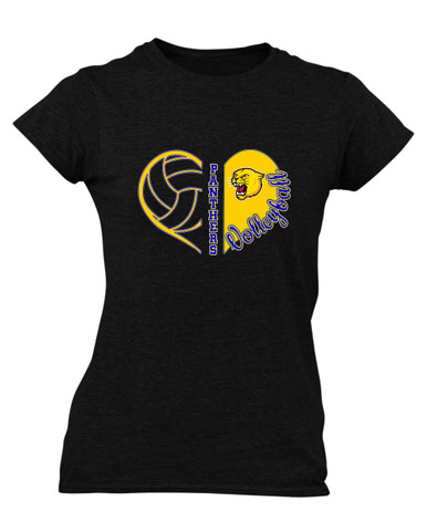 Pflugerville Panthers Heart Volleyball Women's SS T-Shirt