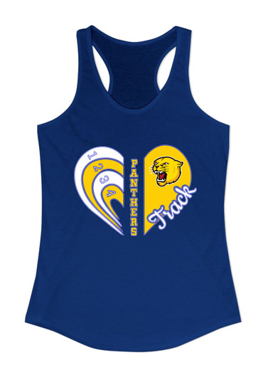 Pflugerville Panthers Heart Track Women's Tank Top