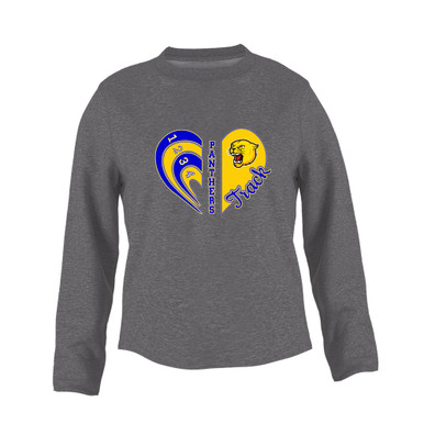 Pflugerville Panthers Heart Track Women's Sweatshirt