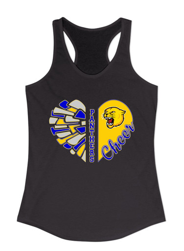 Pflugerville Panthers Heart Cheer Women's Tank Top