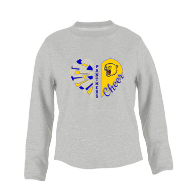 Pflugerville Panthers Heart Cheer Women's Sweatshirt
