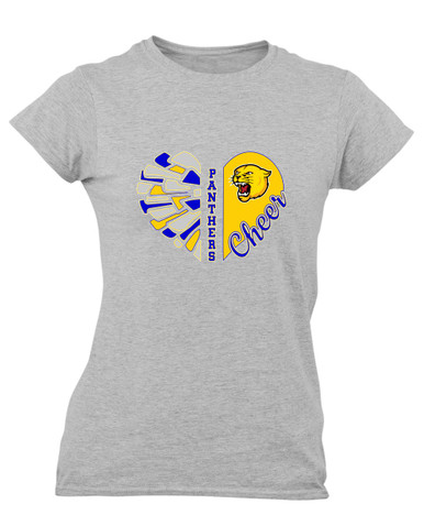 Pflugerville Panthers Heart Cheer Women's Premium SS T-Shirt
