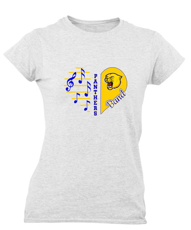 Pflugerville Panthers Heart Band Women's SS T-Shirt