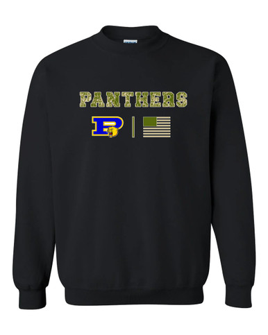 Pflugerville Panthers P Script Camo Flag Men's Sweatshirt
