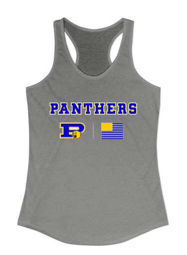 Pflugerville Panthers P Script Team Colors Flag Women's Tank Top