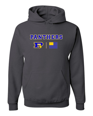 Pflugerville Panthers P Script Team Colors Flag Men's Premium Hoodie