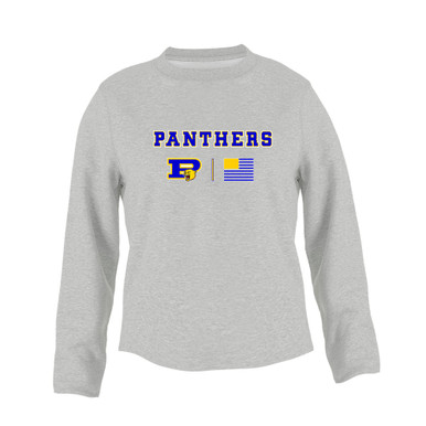 Pflugerville Panthers P Script Team Colors Flag Women's Sweatshirt