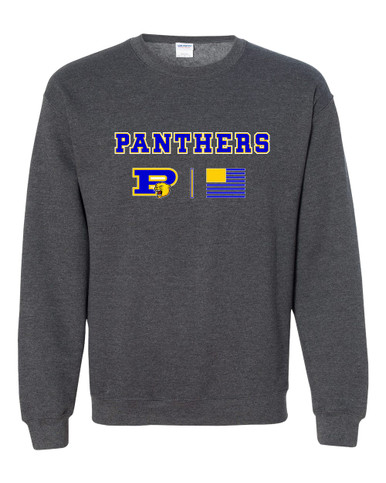 Pflugerville Panthers P Script Team Colors Flag Men's Sweatshirt