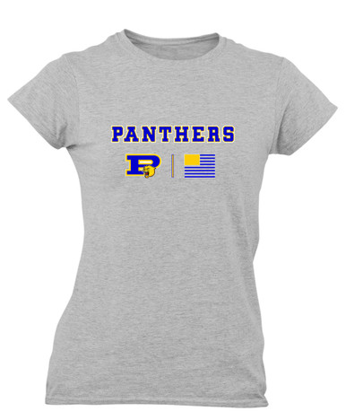 Pflugerville Panthers P Script Team Colors Flag Women's SS T-Shirt
