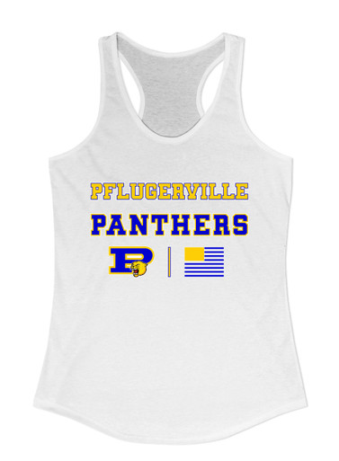 Pflugerville Panthers P Script Spirit Flag Women's Tank Top