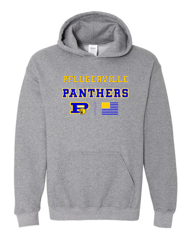 Pflugerville Panthers P Script Spirit Flag Men's Hoodie