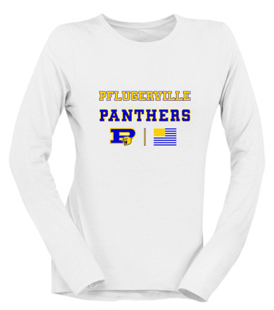 Pflugerville Panthers P Script Spirit Flag Women's Premium LS T-Shirt