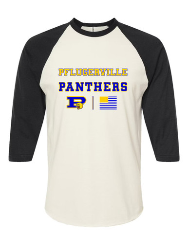 Pflugerville Panthers P Script Spirit Flag Women's Baseball T-Shirt
