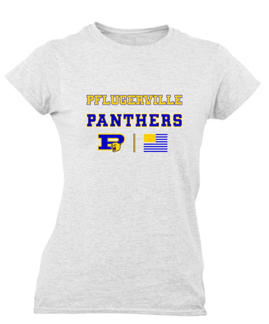 Pflugerville Panthers P Script Spirit Flag Women's Premium SS T-Shirt
