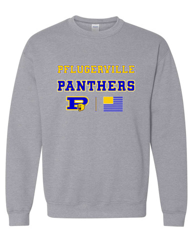 Pflugerville Panthers P Script Spirit Flag Men's Sweatshirt