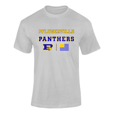 Pflugerville Panthers P Script Spirit Flag Men's SS T-Shirt