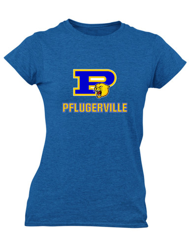 Pflugerville Panthers P Script Mascot #2 Women's Premium SS T-Shirt