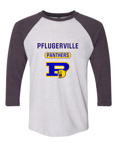 Pflugerville Panthers P Script Mascot #3 Women's Baseball T-Shirt