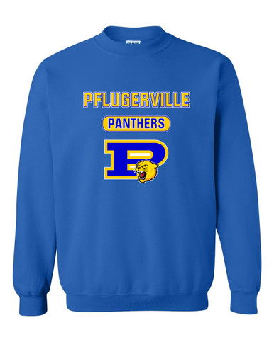 Pflugerville Panthers P Script Mascot #3 Men's Sweatshirt